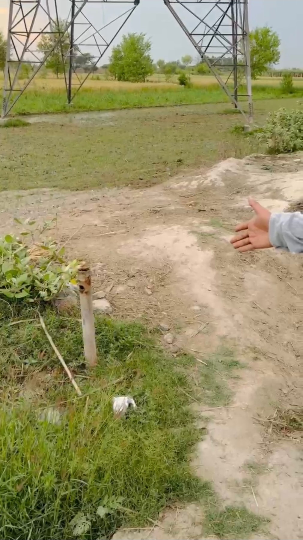 A rural site being assessed for access to community water