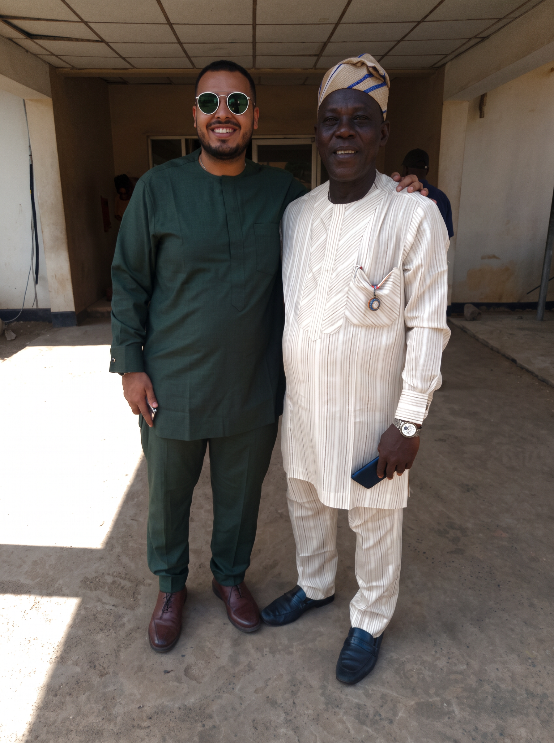 Zoaib Ali meeting a local traditional leader during a community visit in Africa